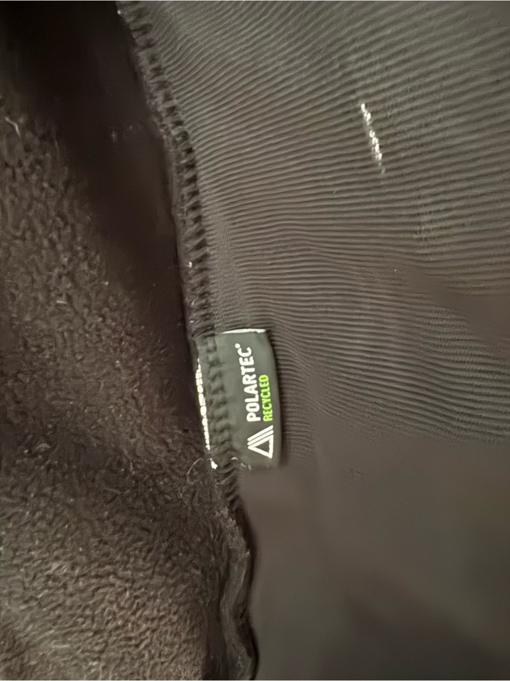 The North Face Black Fleece Jacket with Pink Logo Accent - Picture 6 of 7